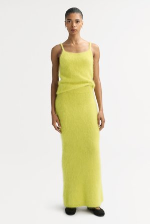 Soft Goat - Brushed Skirt - Cashmere skirt - S - Lime