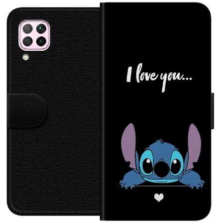 Huawei P40 lite Lompakkokotelo Stitch Min Rakastan Sinua