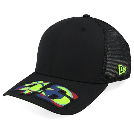 New Era - Motor Black trucker Czapka Z Daszkiem - VR46 Moon Sun 9FIFTY VR46 Black/Neon Green Trucker @ Hatstore