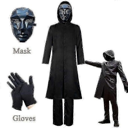 Squid Game Voksen Stil Boss Kostume + Maske + Handsker - Perfekt