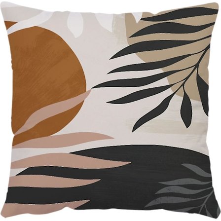 Vind Abstrakt Ansikt Blomster Putetrekk Blomster Blader Graffiti Pute Bil Putetrekk 2 stk Høstblader