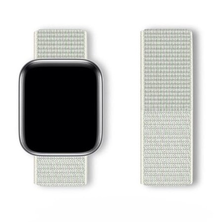 Sport Loop-armbånd for Apple Watch 38/40/41 mm i pustende nylon - Hvit