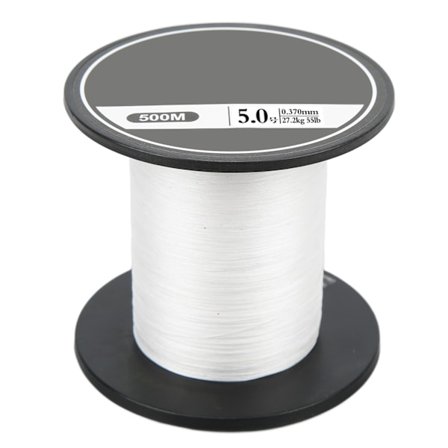 Punottu PE-kalastussiima 8-säikeinen monofiilisiima 500m Ultravahva syöttilanka Valkoinen merikalastukseen 5.0