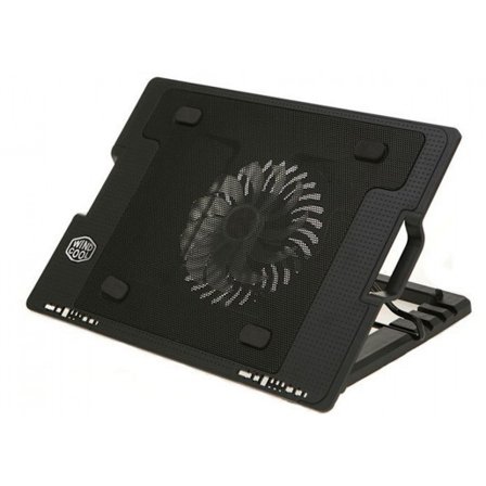 Justerbar bärbar dator kylare med fläkt, svart