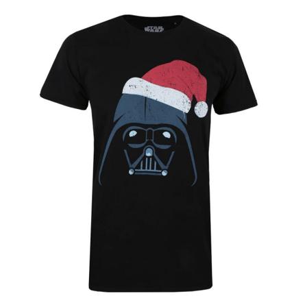 Star Wars Mens Vader Santa T-shirt Xl Svart