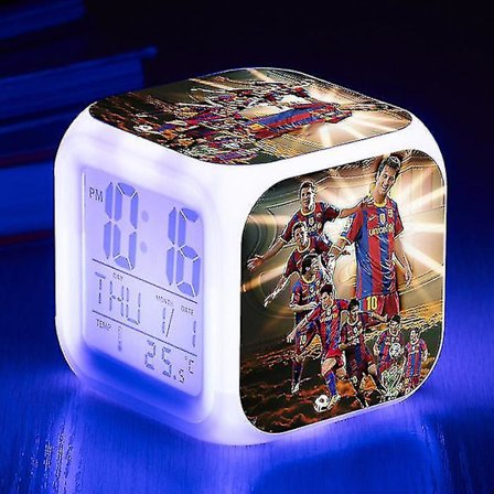 Messi Vekkerklokke For VM Fotballigaen, Liten Vekkerklokke Med Kreativ LED-Skjerm I Ulike Stiler