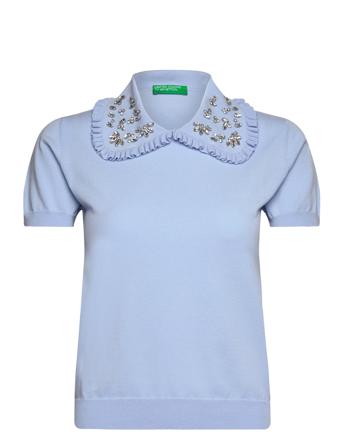 Sweater H/S Tops T-shirts & Tops Short-sleeved Blue United Colors Of Benetton