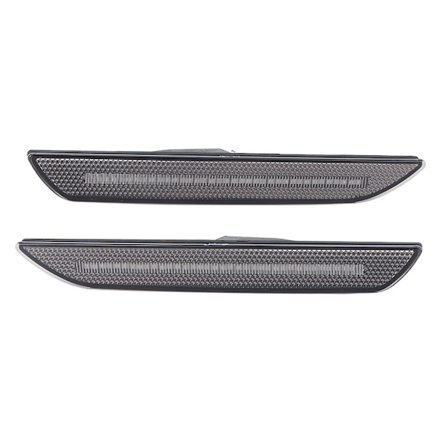 Par LED-sidomarkörlampor med rökfärgad lins Ersättning för Ford Mustang 2018‐2020 US-version