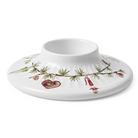 Kähler Hammershøi Christmas bloklysestage 13 cm - Hvid med dekoration | KitchenOne