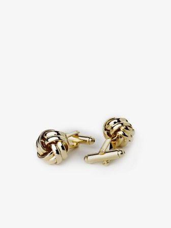 John Henric Men's Boutons de manchette dorés Nœud Size Onesize