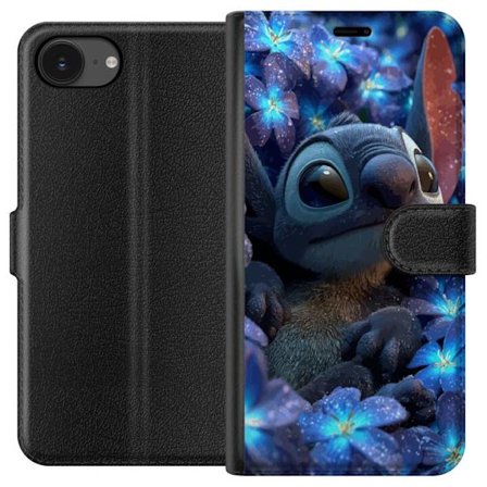 Kompatibel Tegnebogsetui til Apple Apple iPhone 16e Stitch Blandt Blå Blomster