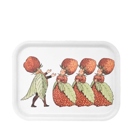 Design House Stockholm Bricka - Familjen Jordgubb, Elsa Beskow Köksredskap Unisex Röd 20X27