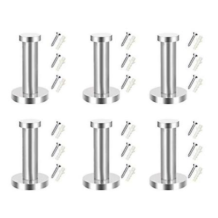 Piao 6 kpl ruostumatonta terästä sylinterimäinen ruostumaton teräs koukku pieni 50 mm