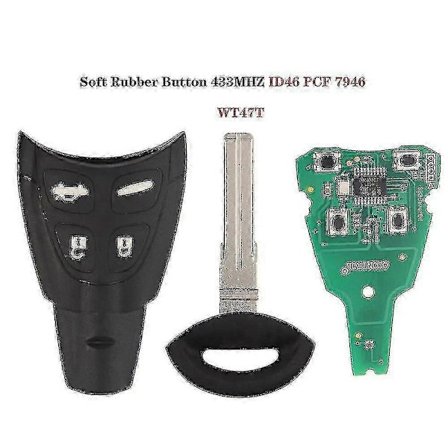 434MHz Smart Fjärrnyckel Fob kompatibel Saab 93 95 9-3 9-5 2003-2010 Ltqsaam433tx Id46 Chip kompatibel Mjukt Gummi Pad Fodral_Special G [DB]