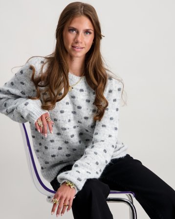 VERO MODA VMDOTTY LS O-NECK PULLOVER Grau Pullover Mädchen - Kids Brand Store