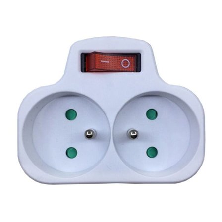 Uttag med strömbrytare, 2 i 1 grenuttag, väggkontakt, idealisk elektrisk vägg