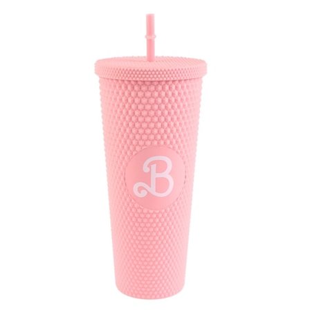 710 ml Barbie glasflaske Barbie pink kop med sugerør Kawaii Pink