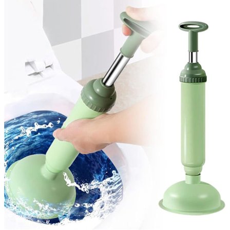 Kraftig sugekop til toilet (grøn)