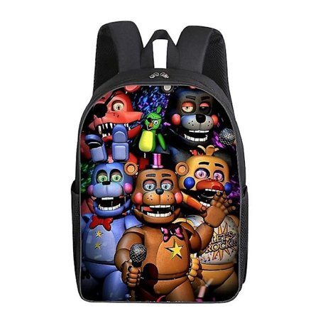 Five Night At Freddy -koulureppu 3D-printillä, Fnaf-koululaukku, sarjakuvamuoti-reput, kannettavan tietokoneen laukut, opiskelijan laukku, koululaukku