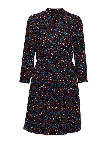 Slfdamina 7/8 Aop Dress B Polvipituinen Mekko Harmaa Selected Femme
