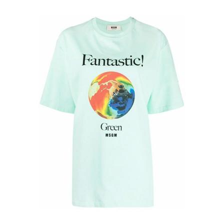 Msgm T-Shirt Grøn, Dame T-shirts