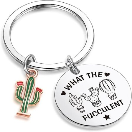 Kaktus Mor Nøglering, Have Nøglering, Nytårs Nøglering, Bedste Ven Smykker, Gave til Bror, Bror Nøglering, Kaktus Mor Nøglering