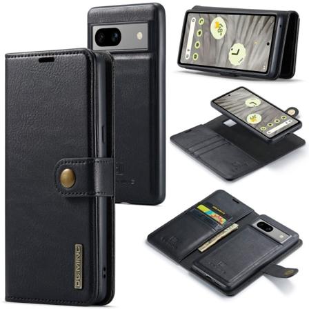 DG MING Google Pixel 8a 2-i-1 Magnet Plånboksfodral - Svart Svart