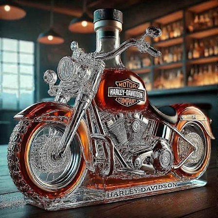 Ny Whiskeyflaske Motorsykkelform 33 cl Nyhet Glass Karaffel 3D Gravering Kreativ For Menn Motorsykkelførere/Alkoholelskere Samlere-FD-