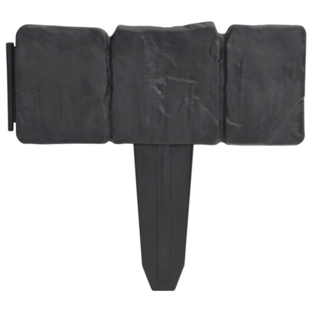 vidaXL Gräskant plast stendesign 41-pack 10 meter