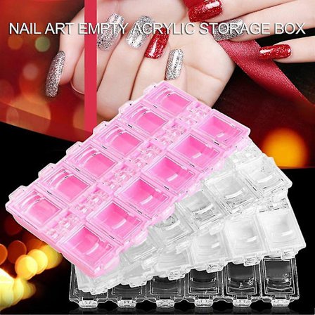 12 Fack Nagelkonst Tom Akryl Förvaringslåda Behållare