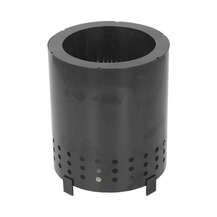 Bærbar Fire Pit Røgfri Bordplade Firepit med Stativ Jern Træfyret Pejs til Campinggård Have Sort