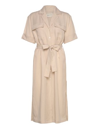 GANT Rel Pocket Ss Shirt Dress - Beige - 40