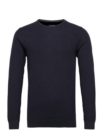 Merino Wool Crew Neulepaita Pyöreä Kaula-aukko Tummansiniset Clean Cut Copenhagen