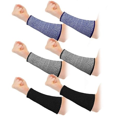 3 Par Armbeskyttere til Tynd Hud og Blå Mærker Skære Underarmsærme Niveau 5 Armforbrændingsbeskyttelsesærme
