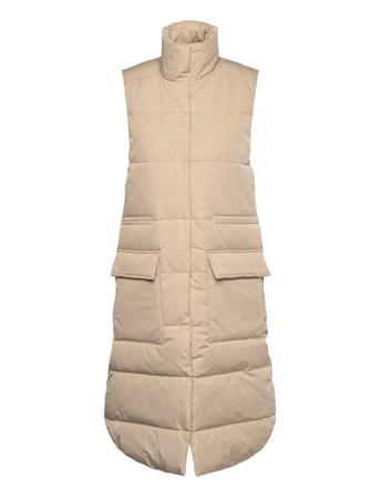 Mschkaysa Pavinaria Waistcoat Vests Padded Vests Beige MOSS COPENHAGEN