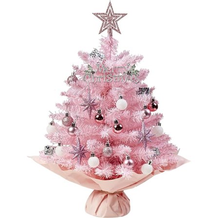 Mini Juletre Rosa Juletre Kunstig Juletre Lite Juletre Høytids Bordplate Juletre Høytidsdekorasjon