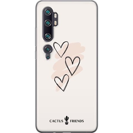 Kompatibel Mobilcover til Xiaomi Xiaomi Mi Note 10 Pro Cactus and Friends - Soft Romance Sketch
