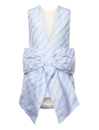 Mini Dress With Bow Detail Blue Stella Nova