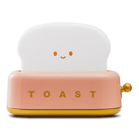 Kreativ Rostat Bröd Lampa Sovlampa Nattlampa, Stämningsfull Sängbordsdekor Ornament LED-Lampa