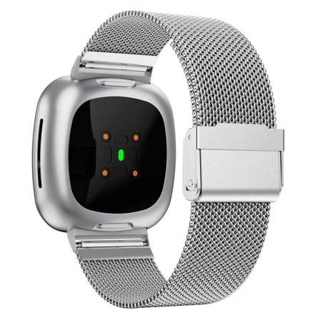 Fitbit Sense 2 / Versa 4 urrem i rustfrit stål - Sølv Silver grey