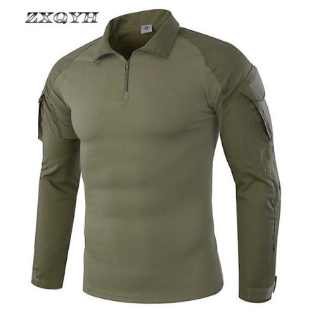 Jwl Men Combat Training Langærmet Taktisk T-skjorter Hær Camping Pustende T-skjorter Militær Taktisk Uniform Topper T-skjorter