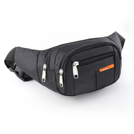 Vandtæt hoftetaske (sort) egnet til udendørs brug