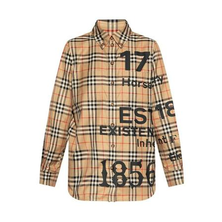 Burberry Blouses , Beige , Dames , Maat: S