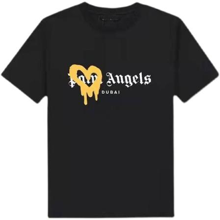 Palm Angels Shirt Heart Dissolved Graffiti Print Korta Ärmar M