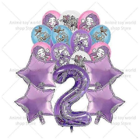 Kpop Demon Hunters Fødselsdagsfest Sæt – Dug, Tallerkener, Kopper, Balloner & Kagetopper til Børnefestartikler