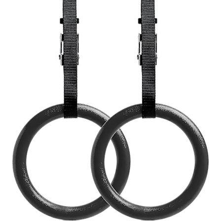 Reehut Gymnastikkringer med justerbare stropper, metallspenner og manual - Hjemmegym (Sett med 2) - Sklisikre - Perfekt for trening, styrketrening, 