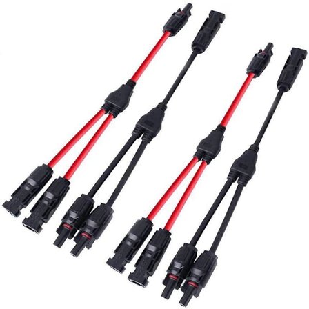 Power Solar Connector Y-grenkabel, Solcellekabel Paralleladapter