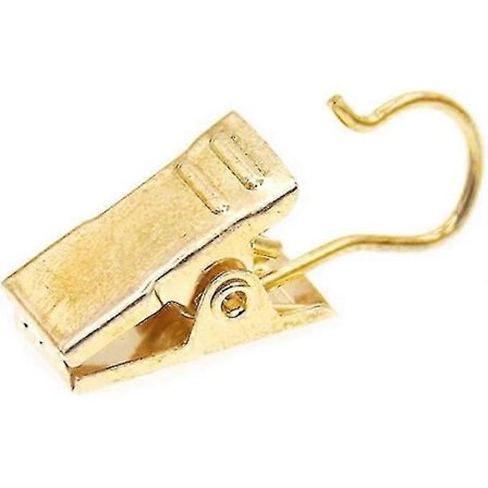 100 Pak Clip Hængekrog Sæt Rustfrit Stål Gardin Klips Til Hængere Foto Lys Hjem Dekoration Kunst Håndværk Dispaly Hængeklips (guld)