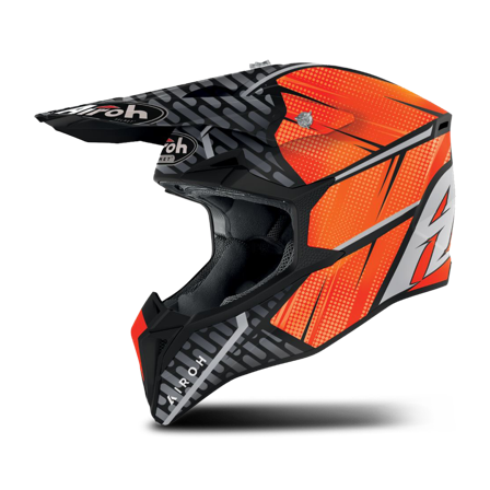 Casco Cross Airoh Wraap Idol Arancio 2XL