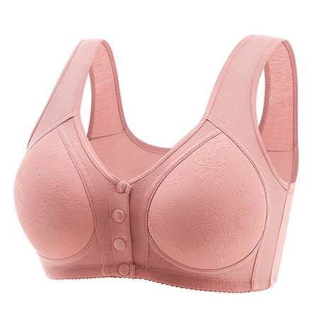 Dame BH med frontlukning, Plus Size Blonde Full Coverage Underwire Uforet BH ROSA{f230}